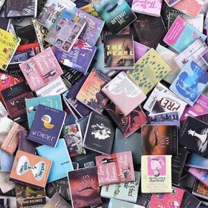 mini book earrings
